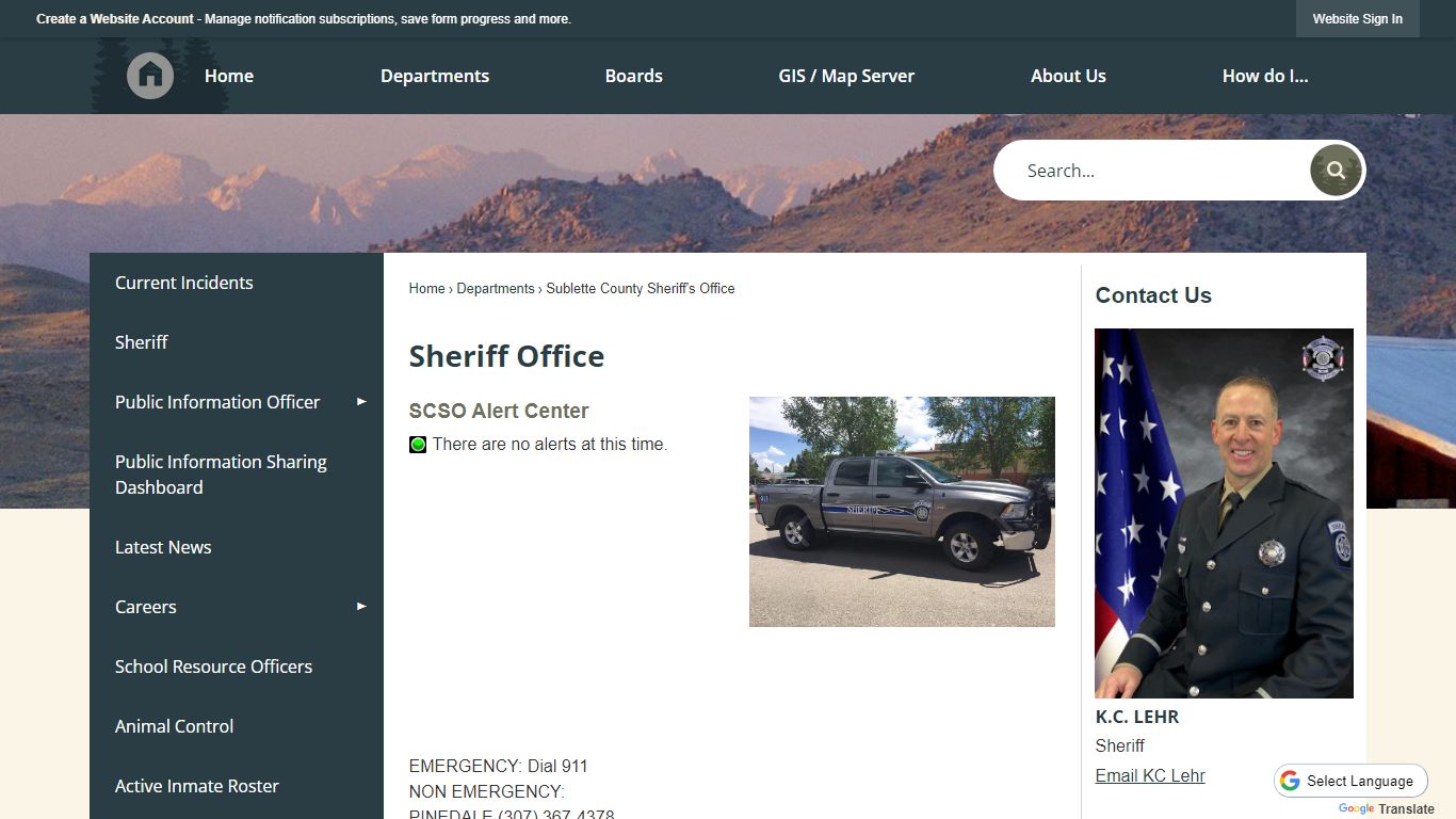 Sheriff Office | Sublette County - Official Website
